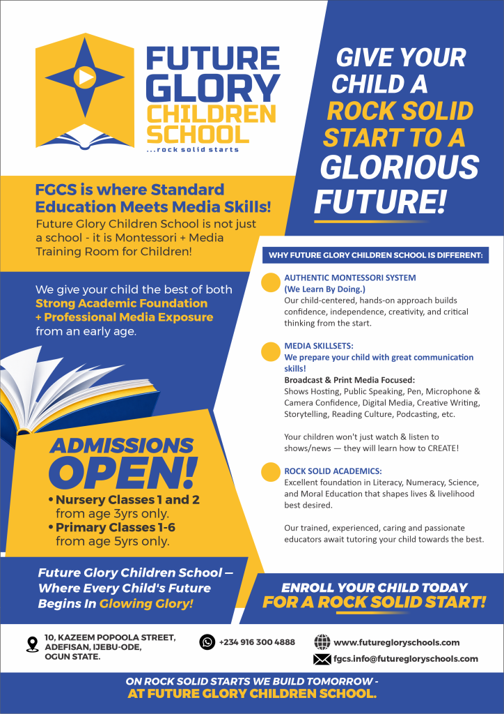 FUTURE GLORY CHILDREN SCHOOL POSTER